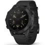 Garmin MARQ Commander Gen 2 Carbon Edition 010-02722-01 klokke med  urskive og en urkasse med 46 mm i diameter og en Canvasreim, Gummireim i Svart