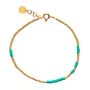 ANNI LU Asym Aqua Armbånd Forgylt messing 1061