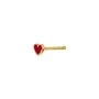 STINE A Jewelry Petit Love Heart Øredobbe Single Gullforgylt sølv 1181-02-Burgundy