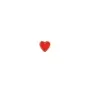 STINE A Jewelry Petit Love Heart Øredobbe Single Gullforgylt sølv 1181-02-Red Coral