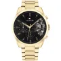 Tommy Hilfiger Baker 1710447 klokke med Svart urskive og en urkasse med 44 mm i diameter og en Lenke i Gull