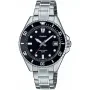 Casio Timeless MDV-10D-1A1VEF klokke med Svart urskive og en urkasse med 38 mm i diameter og en Lenke i Sølv