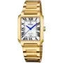 Festina On The Square F20680/1 klokke med Hvit urskive og en urkasse med 29 mm i diameter og en Lenke i Gull