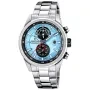 Festina Timeless Chronograph F20694/2 klokke med Isblå urskive og en urkasse med 44 mm i diameter og en Lenke i Sølv