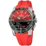 Festina Connected D F23000/6 klokke med Rød urskive og en urkasse med 44 mm i diameter og en Gummireim i Rød
