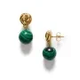 ANNI LU Malachite Øredobber Forgylt messing 262-30-64