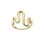 Maanesten Ring for Dame i en vakker Gull farge laget av 925 Sterling Sølv
