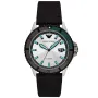 Emporio Armani Diver AR11465 klokke med Sølv urskive og en urkasse med 42 mm i diameter og en Meshlenke  i Svart