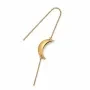 Jane Kønig Big Half Moon NO. 2 Chain Earrring Øredobbe Single Gullforgylt Rustfritt Stål BHME-AW26-SS-G