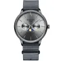 Bonvier Moonphase BV009 klokke for Herre med Grå skive, 40 mm i diameter og med Grå Natoreim klokkereim