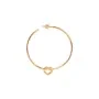 Jane Kønig Big Tied Heart Hoop Øredobbe Single Gullforgylt sølv BTHH-AW25-G