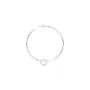 Jane Kønig Big Tied Heart Hoop Øredobbe Single Sølv BTHH-AW25-S