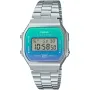 Casio Vintage A168WER-2AEF klokke med  urskive og en urkasse med 37 mm i diameter og en Lenke i Sølv