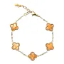 SKØR Clove Orange Marble Armbånd Rustfritt Stål SK0043
