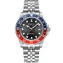 Dissing Diver GMT D1123 klokke med Svart urskive og en urkasse med 42 mm i diameter og en Lenke i Sølv