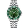 Dissing Diver GMT D1127 klokke med Grønn urskive og en urkasse med 42 mm i diameter og en Lenke i Sølv