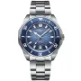 Dissing Ocean D1503 klokke med Blå urskive og en urkasse med 45 mm i diameter og en Lenke i Sølv