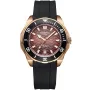 Dissing Ocean D1510 klokke med Rød urskive og en urkasse med 45 mm i diameter og en Gummireim i Svart