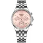 Dissing Village D1598 klokke med Rosa urskive og en urkasse med 36 mm i diameter og en Lenke i Sølv