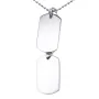 Auxere Double Dog Tag Halskjede Rustfritt Stål KXD0281