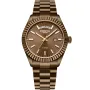Dissing Day Date D1021 klokke for Herre med Brun skive, 41 mm i diameter og med Bronse Lenke klokkereim