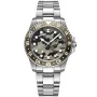 Dissing Diver GMT Limited Edition D1618 klokke med Grønn urskive og en urkasse med 42 mm i diameter og en Lenke i Sølv