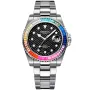 Dissing Diver Rainbow D1096 klokke for Herre med Svart skive, 43 mm i diameter og med Stål Lenke klokkereim
