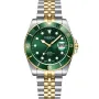 Dissing Diver D1259 klokke med Grønn urskive og en urkasse med 43 mm i diameter og en Lenke, Two-Tone  i Gull, Sølv