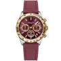 Dissing Lady MK9 Swarovski D1417 klokke med Rød urskive og en urkasse med 39 mm i diameter og en Gummireim i Rød