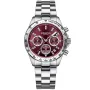 Dissing Lady MK9 Swarovski D1414 klokke med Rød urskive og en urkasse med 39 mm i diameter og en Lenke i Sølv