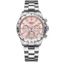 Dissing Lady MK9 D1420 klokke med Rosa urskive og en urkasse med 39 mm i diameter og en Lenke i Sølv