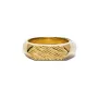 IX Studios Mini Brushed Hexagon Ring Gullforgylt sølv DMN0307GD