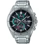 Casio Edifice EFS-S510D-1BVUEF klokke med Svart urskive og en urkasse med 46 mm i diameter og en Lenke i Sølv