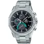Casio Edifice EQB-1000D-1AER klokke for Herre med Svart skive, 46 mm i diameter og med Stål Lenke klokkereim