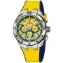 Festina Chrono Bike F20671/4 klokke med Gul urskive og en urkasse med 44 mm i diameter og en Gummireim i Gul