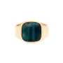 IX Studios Cushion Signet Hawks Eye Ring Gullforgylt sølv DMN0282GDHE