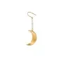 Jane Kønig Half Moon NO. 2 Pearl Earring Øredobbe Single Gullforgylt Rustfritt Stål HMPE-AW26-SS-G