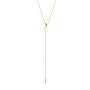 Jane Kønig Half Moon NO. 2 Tie Necklace Halskjede Gullforgylt Rustfritt Stål HMTN-AW26-SS-G
