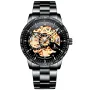 IK Colouring Skeleton S102 klokke med Svart urskive og en urkasse med 42 mm i diameter og en Lenke i Svart