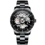 IK Colouring Skeleton S103 klokke med Svart urskive og en urkasse med 42 mm i diameter og en Lenke i Svart