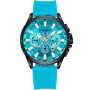 Kensington Master K0052 klokke for Herre med Blå skive, 48 mm i diameter og med Blå Silikonreim klokkereim