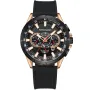 Kensington Master K0067 klokke med Svart urskive og en urkasse med 48 mm i diameter og en Gummireim i Svart