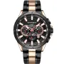 Kensington Master K0087 klokke med Svart urskive og en urkasse med 48 mm i diameter og en Lenke, Two-Tone  i Rosagull, Svart