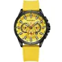 Kensington Master K0053 klokke for Herre med Gul skive, 48 mm i diameter og med Gul Silikonreim klokkereim