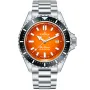 Edox SkyDiver Neptunian Orange 80120-3NM-ODN klokke med Oransje urskive og en urkasse med 44 mm i diameter og en Lenke i Sølv