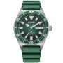 Citizen Promaster Automatic NY0121-09X klokke med Grønn urskive og en urkasse med 41 mm i diameter og en Gummireim i Grønn