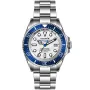 OceanX Sharkmaster 1000 SMS1017 klokke med Sølv urskive og en urkasse med 44 mm i diameter og en Lenke i Sølv