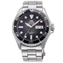 Orient Kamasu Mako III Diver Automatic RA-AA0810N klokke med Svart urskive og en urkasse med 42 mm i diameter og en Lenke i Sølv