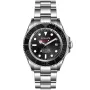 OceanX Sharkmaster 1000 SMS1018 klokke med Svart urskive og en urkasse med 44 mm i diameter og en Lenke i Sølv