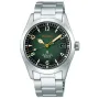 Seiko Prospex Alpinist Automatic SPB155J1 klokke med Grønn urskive og en urkasse med 38 mm i diameter og en Lenke i Sølv